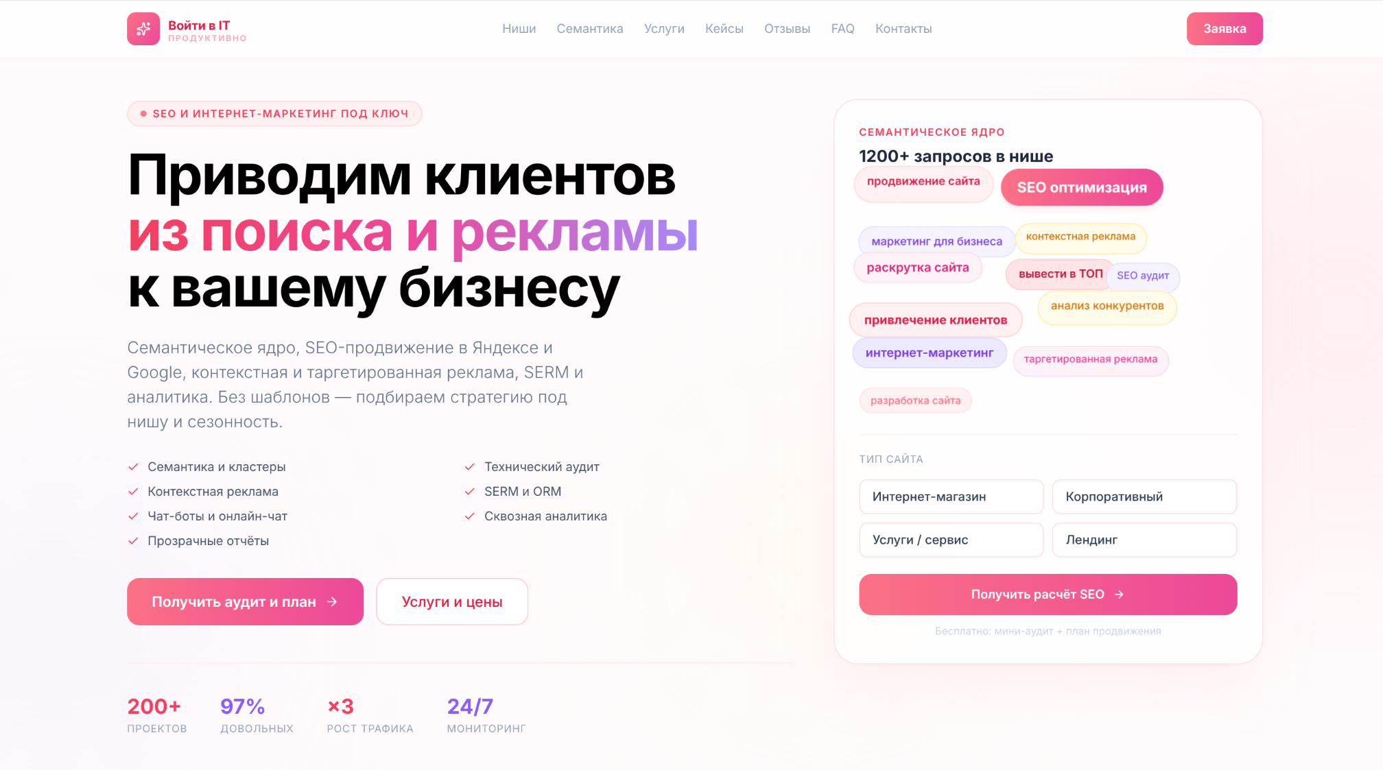 Лендинг sale.not-it.ru — SEO и интернет-маркетинг